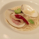 東京チャイニーズ 一凛 - 銚子蛤、干し豆腐、そらまめ(2016/1)