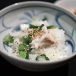 日本料理 楮山 - スズキの炊き込みご飯あっぷ