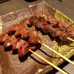 地鶏串焼家 鳥みや - H27.12.29 「はつ」 と 「砂肝」