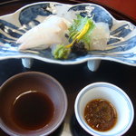 虎屋 壺中庵 - Ｂ　４．車えびとせいごのお造り