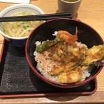 ゆめあん食堂 - 天丼と小うどんのセット