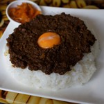 ななしのカフェ - 黄身のせドライカレー大盛り 750円＝16年2月