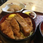 阿原 - セットのソースカツ丼…肉が…肉の厚みが…とんかつ専門店クラス!!　肉厚です!!