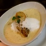 クロッキオ - ④牡蠣のフラン(洋風茶碗蒸し)
