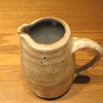 Ishibiki Soba Kyou Shin - そば湯の入った陶器