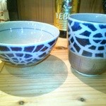 とんかつ いわい - 仮面専用のお茶碗と湯呑み(有田焼)