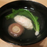 日本料理 e. - 椀：海老真丈・椎茸・芋蕪・柚