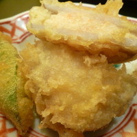 逸品料理屋 流石 - 海老真丈と蓮根の挟み揚げ