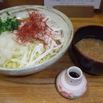 らーめん 福福 - 期間限定の広島冷しゃぶつけ麺です。