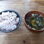otowaya cafe - otowaya御膳のご飯と味噌汁