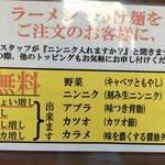 ジャンク屋 剣 - トッピング