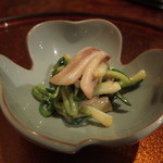 和食 酣亭 - お通し　ひろっことイカの酢味噌和え