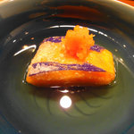 【小付】みやこ南瓜揚げ出し　赤おろし