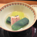 広尾 一会 - 【炊合】冬瓜　山科唐辛子　鰻