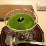 鮨 銀座 おのでら - 抹茶のブラマンジェ