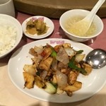 獅門酒楼 - Ａランチ 牡蠣とタロ芋の豆豉炒め