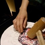 日本料理 華の縁 - 二月 節分     木槌でたたく！
