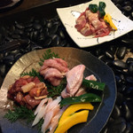 鶏炭焼き おはこ - 地鶏4種盛り