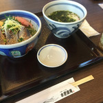 木更津庵 - 鯵の二色丼セット