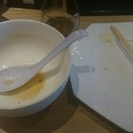 姫路麺哲 - 麺、つけ汁共に完食・全汁