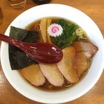 とら食堂 - 中華そば 680円 麺大盛り 150円