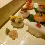 和食嘉肴 うす井 - 手まり寿司アップ