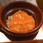 虎白 - 「飯物」松葉蟹の炊き込みご飯　2015年11月