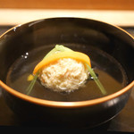 虎白 - 「椀物」松葉蟹の真薯　2015年11月