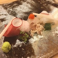 銀座 小十 - お造り♡
                徳島のアオリイカ
                愛知の河豚
                下田のマグロ
                細かく包丁入ってました☆