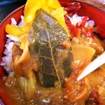 蕎麦 まえだ - 蕎麦 まえだ ＠京橋 ミニカレーから出てきたローレルホール