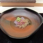 菊鮨 - グジ　梅の風味の出汁仕立て