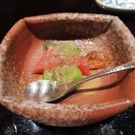 菊鮨 - シャンパンジュレと果物のデザート