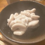 天史朗鮨 - 茹で立て　鱈の白子　塩だけで