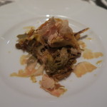 Convivio - 28年2月　【コラボディナー】アーティチョークと羊のラザニア　フォアグラ掛け