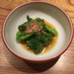 とり喜 - 菜の花の辛子醤油和え？