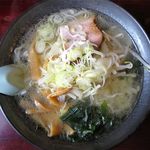 コーヒー＆ラーメン レストラン 花の館 - 塩ラーメンのアップ