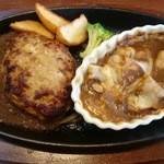 ステーキ宮 - 日替わりランチ・ハンバーグ＆ポークチーズカレー
