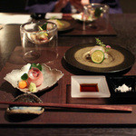 玉峰館 - お造り 『 侘び 寂び 』 平目 北寄 勘八☆