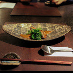 玉峰館 - 稲取産金目の炭焼き ～桜海老ソース 六感スペシャリテ～☆