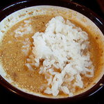 手打ちうどん さわいち - 2010年8月　冷汁にご飯を入れて