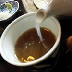 純手打ち十割そば 蕎澤 - 蕎麦湯で割って。