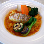 ハーブ＆おいしい野菜塾レストラン - とちぎの白菜と鯛のブレゼ サフラン風味 ¥1,500