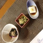 日本料理　汐彩 - 宮古膳 小鉢 島の恵み三種