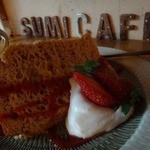 Sumi Cafe - 苺のシフォンケーキのセット