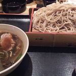 蕎麦バーかつのや - かもせいろ1400円（2016/02）