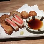 和酒BAL だんない - さつま揚げ盛合せ(明太子・牛蒡・軟骨)