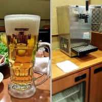 モランボン本店 - （2016.2再訪）生ビールはサーバーから自分で注ぎます。これが何気に楽しい＾＾
