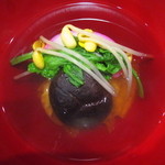 鮨匠 のむら - 鹿児島島津のお雑煮〜焼き海老干し椎茸、大豆もやしと〜