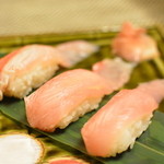 食べるお宿 浜の湯 - 別注：金目鯛の握り