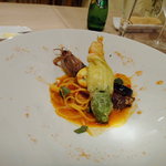 バローレ - パスタ　美瑛産のトマト、シャコ、エビ、桜エビ！